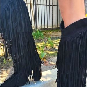 - Black Faux Suede Boots